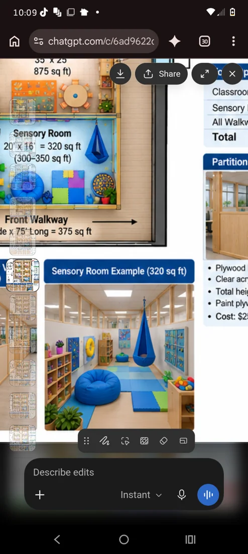 Concept example of AnchorHeart sensory room with calming seating and sensory equipment